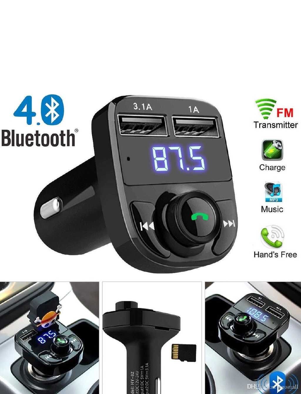 Modulator Bluetooth Auto FM sunet HD Chipset Xiaomi Incarcator 2USB 3A