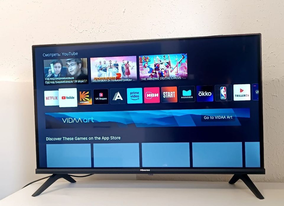 Смарт телевизор Hisense 110 см smart tv WiFi YouTube