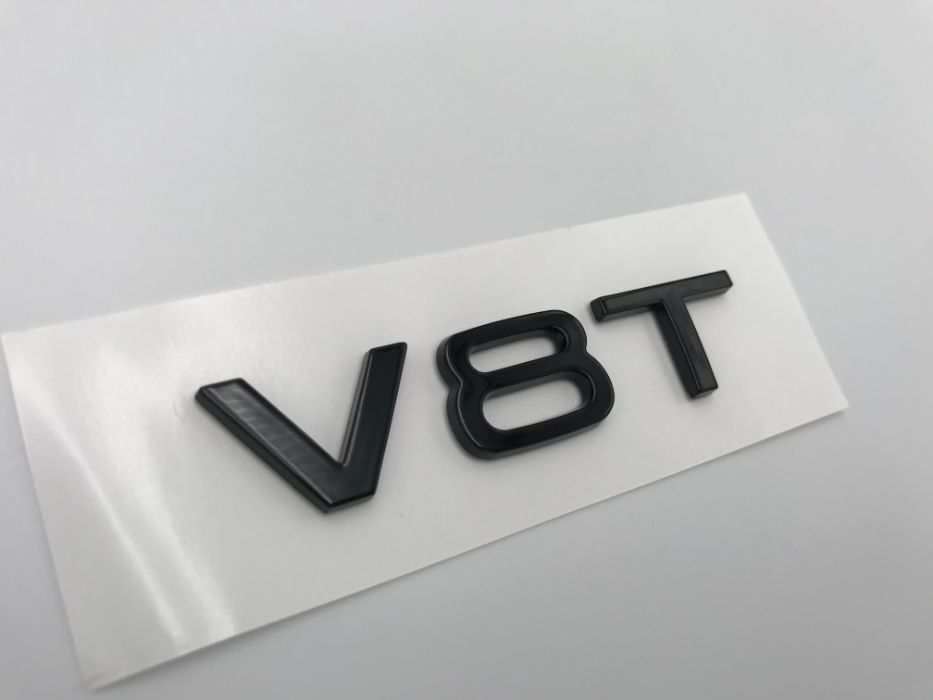 Emblema AUDI V8T aripa negru