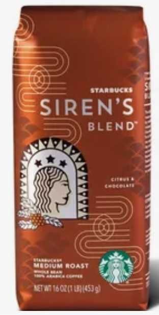 Продаётся зерновой кофе из Америки (Starbucks Sirens blend) (453 гр)