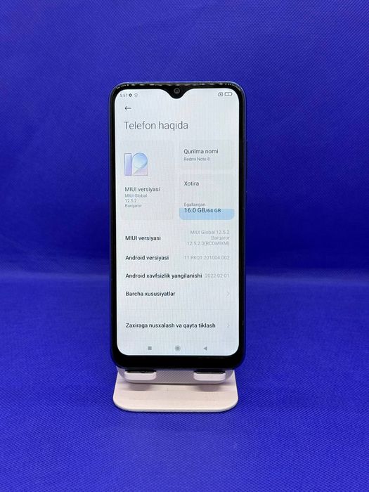 Redmi note 8 sotiladi dastavka bor