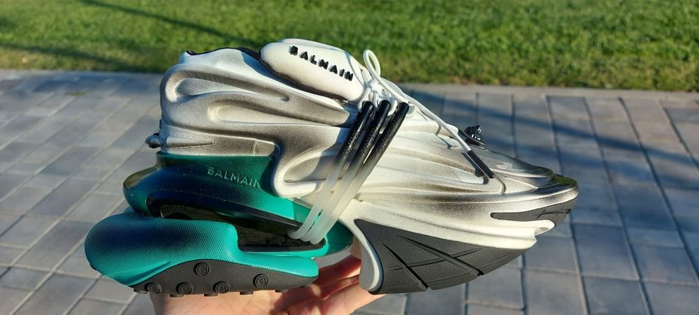 Balmain Unicorn color 1  Faded Gray&Green Sneakers