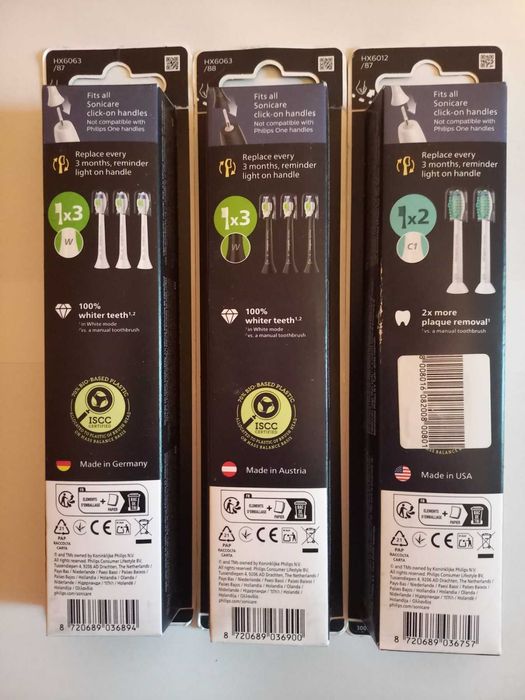 Оригинални накрайници за четки Philips Sonicare комплекти от 2 и 3 бр