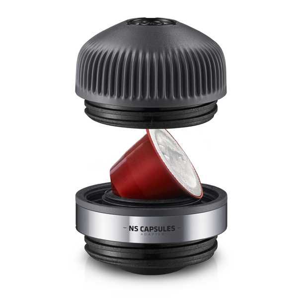 Nanopresso espressor portabil cafea macinata + capsule DG si Nespresso