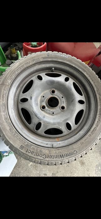 Set anvelope si jante smart 145/65 r15 M+S Continental