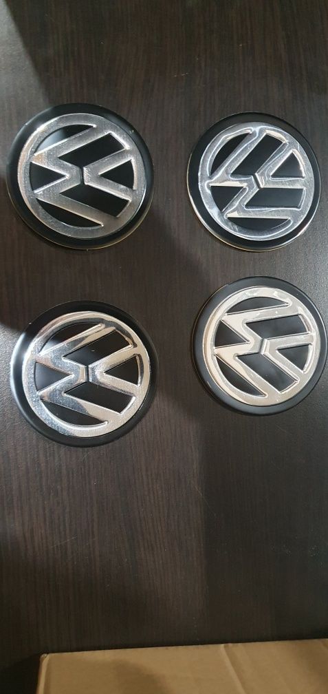 Метализирани стикери vw капачки vw 90mm