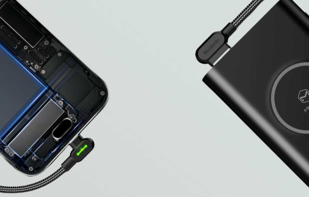 USB към USB-C кабел Mcdodo CA-5280 LED, 0,5 м (черен)