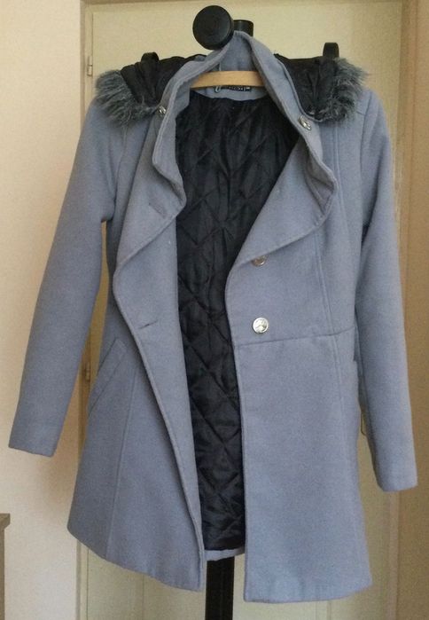 Palton gri , stofa