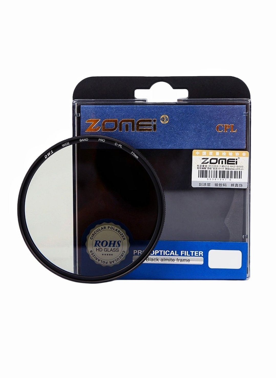 Filtru de polarizare circulara CPL de 86mm Zomei Wide Band Pro Slim