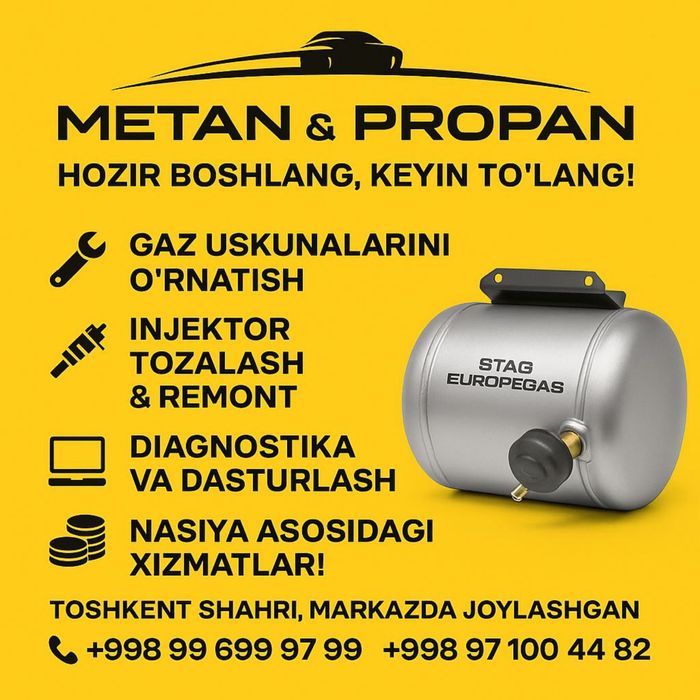 Gaz balon установка endi Xasanboyda