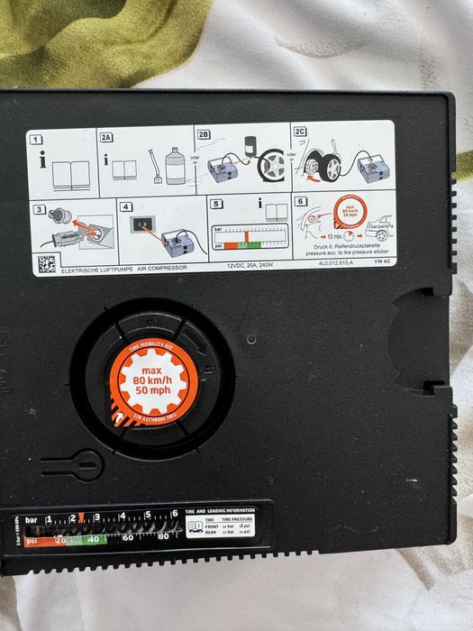 Оригинални НОВИ мощни помпи компресори за гуми с пяна Mercedes Audi