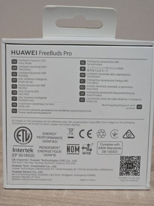 Bluetooth слушалки-Huawei FreeBuds Pro