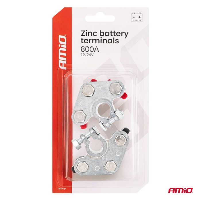 поцинковани клеми за акумулатор 800a 2 броя + / - тип iveco  ...