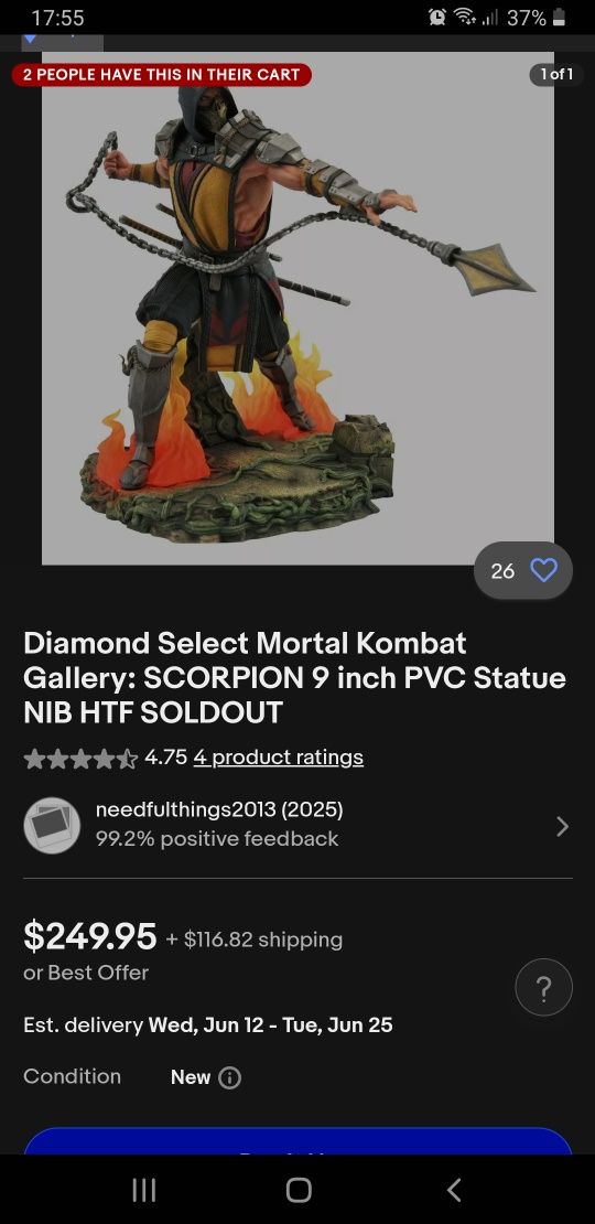 Statuetă Diamond Select Games Mortal Kombat - Scorpion