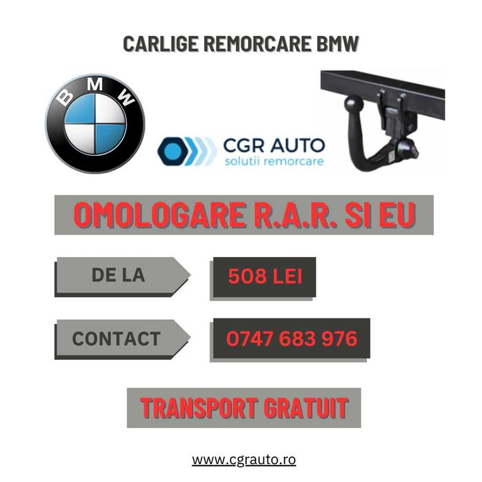 Carlige remorcare BMW omologate si durabile