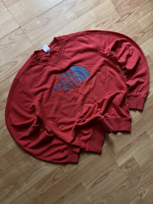 Pullover sweater crewneck jumper The North Face red cotton