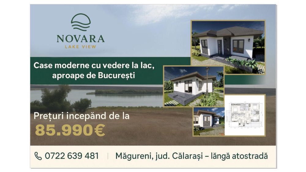 Case moderne 4 camere/Vedere la lac/30 min de Bucuresti