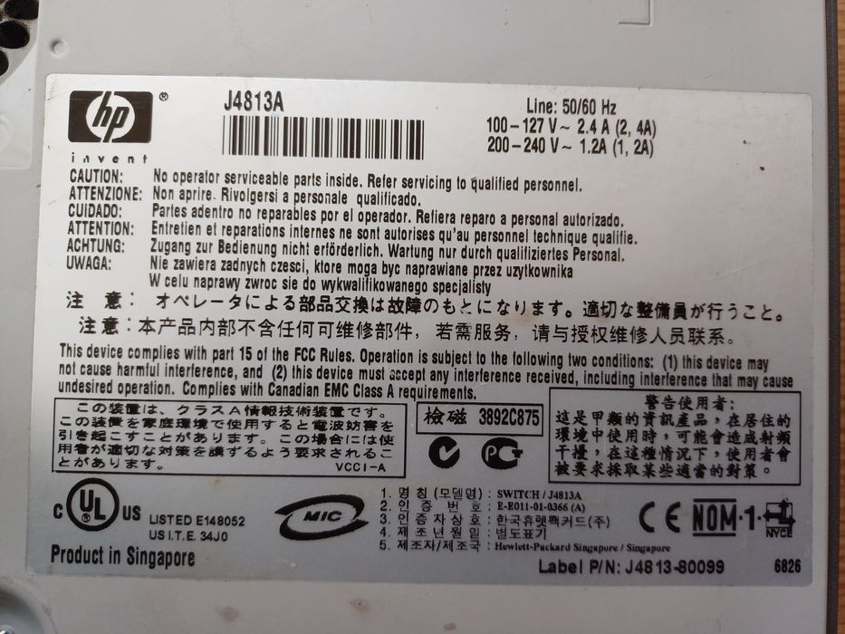 Switch HP Procurve 2524 J4813A 24 porturi 10/100 Rack