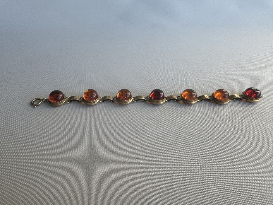 Bratara din argint si chihlimbar