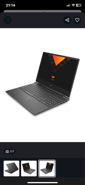 Продаю ноутбук Hp Victus gaming a15, состояние новое