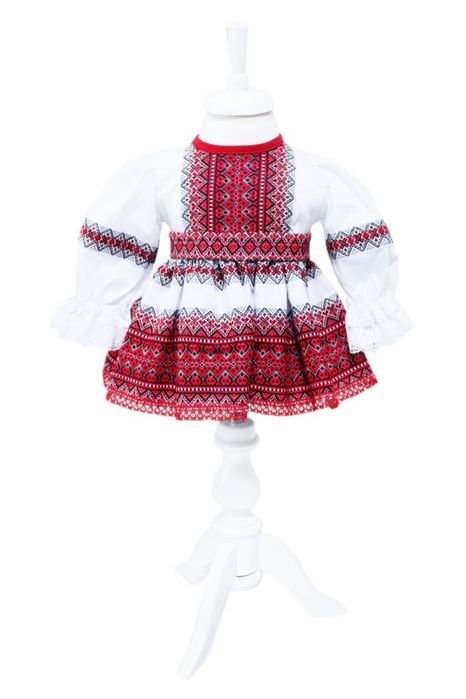 Rochie Traditionala Populara de botez pentru fetite