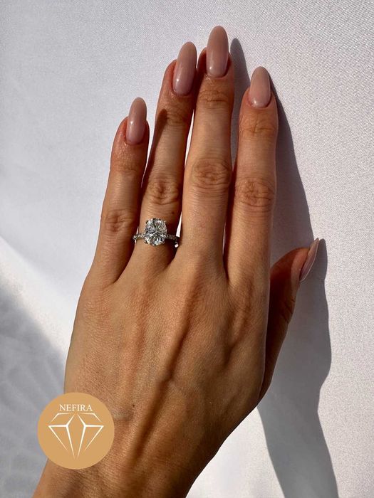 Inel de lux din argint 925 cu Moissanite de 3 carate, 15.6mm