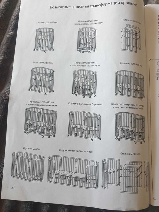 Детская кроватка-трансформкр "Бетти" 12 в 1