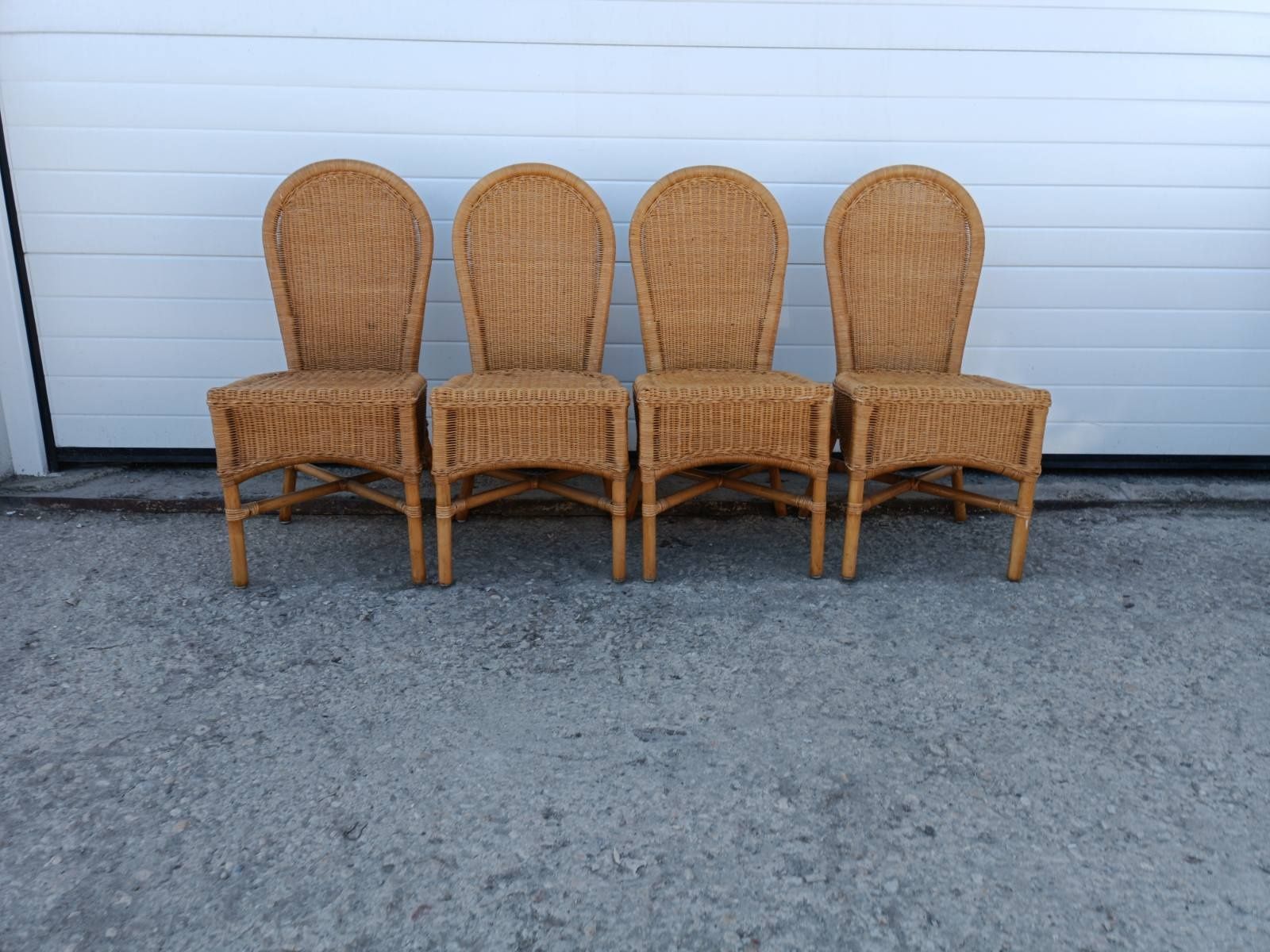 Ретро ратанови градински столове. Внос Холандия