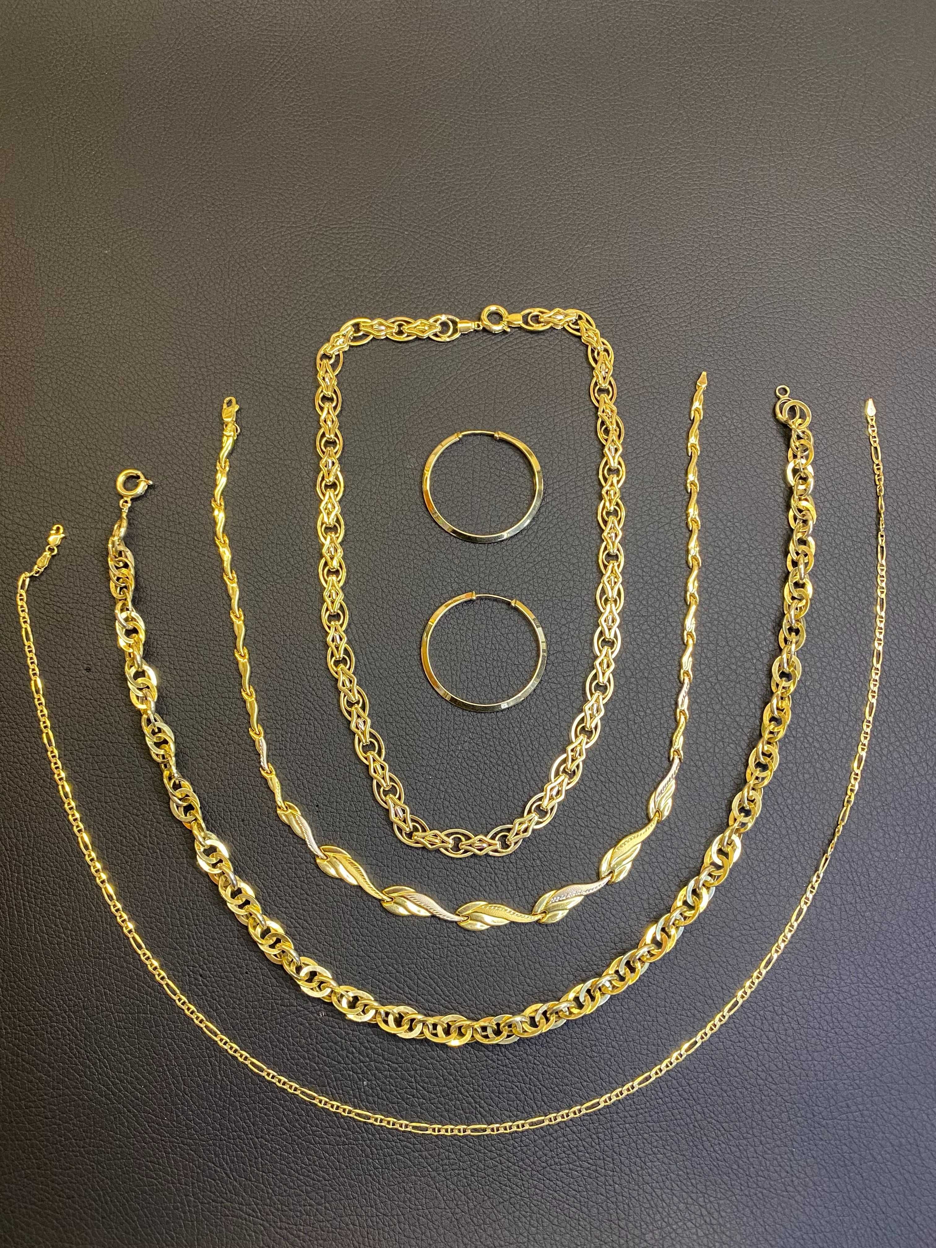Златен Ланец синджир златни обеци  ланче 14 к 585 gold zlato zlatni