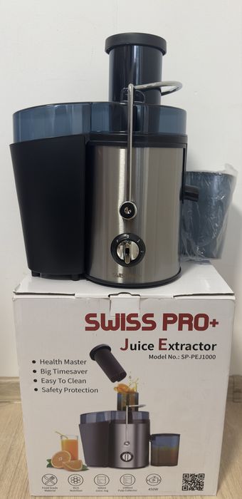 Swiss Pro+ цитрус преса 1 L – slow juicer Мощност: 450 W