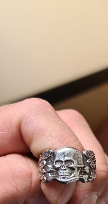 Inel,ghiul ofițer S.S. din argint masiv,800 Al doilea război mondial