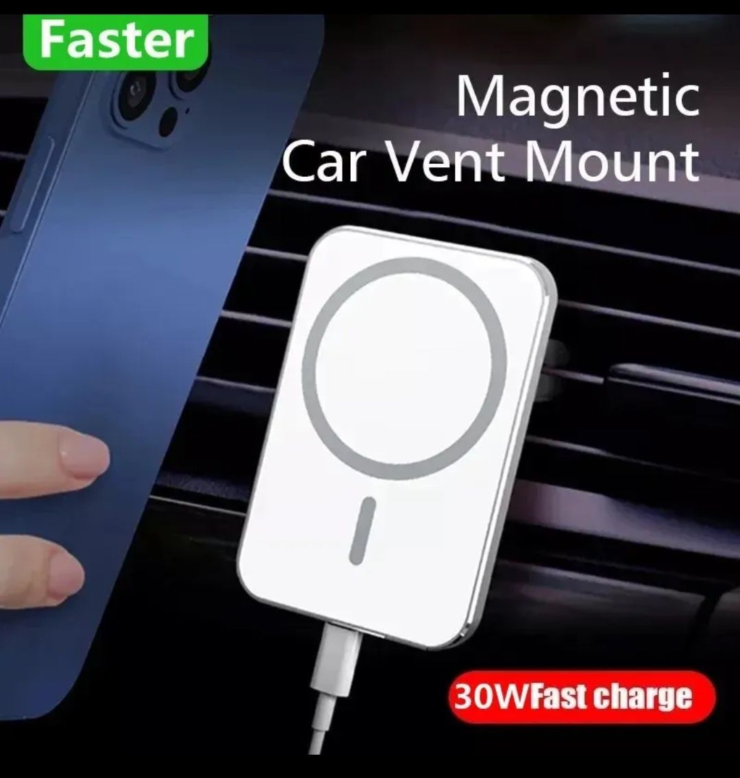 Suport bord magnetic pt telefon grila fast charge wireless