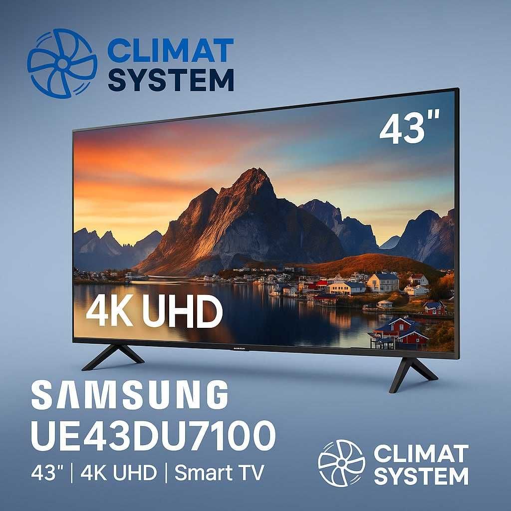 Телевизор Samsung 43" UE43DU7100UXUZ  Яркое 4K-изображение у вас дома!
