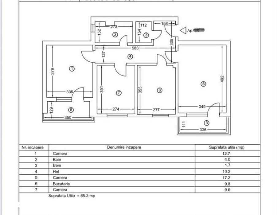 Apartament 3 camere,decomandat, Faleza Nord-Reyna