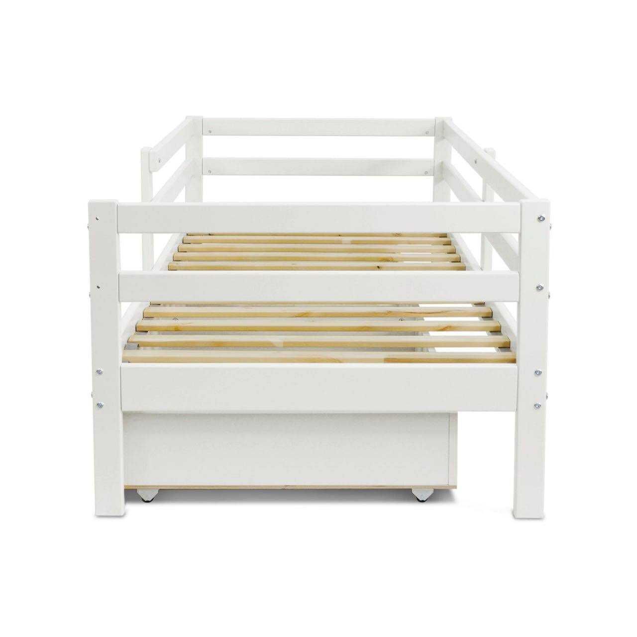 Кроватка детская "Радуга"  белая, бежевая
