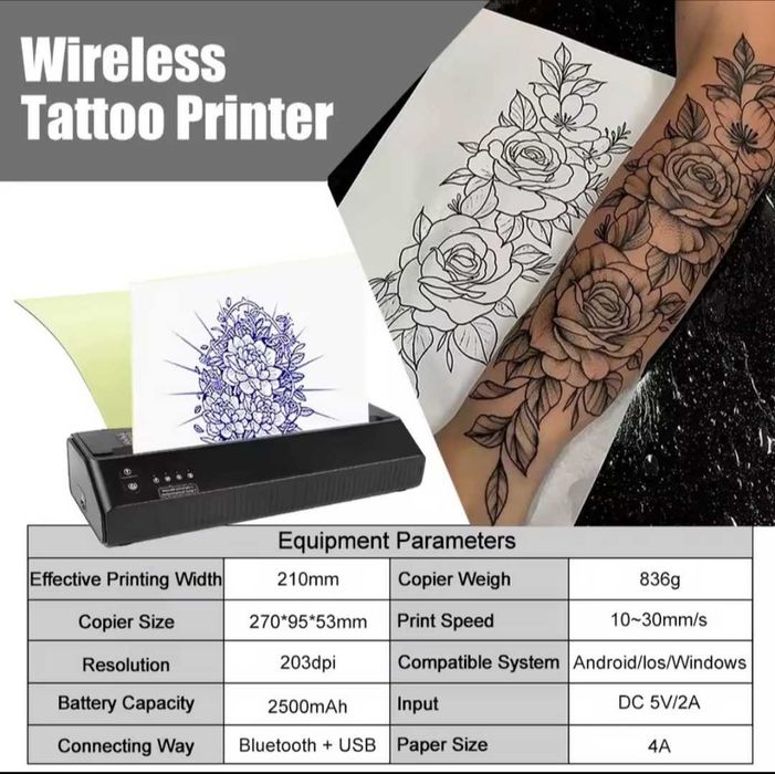 Тату принтер, термален принтер за шаблони/ tattoo printer