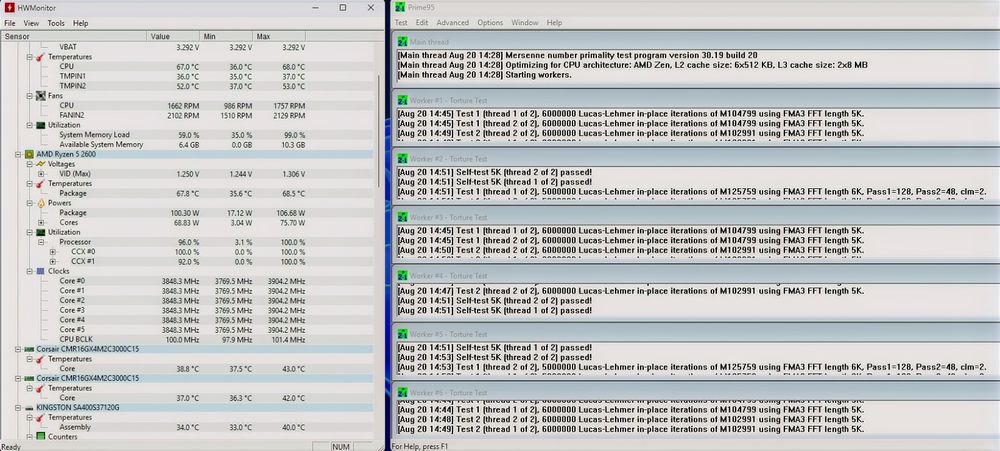 PC Gaming: Ryzen 5 2600, GTX 1060 6 GB ROG Strix