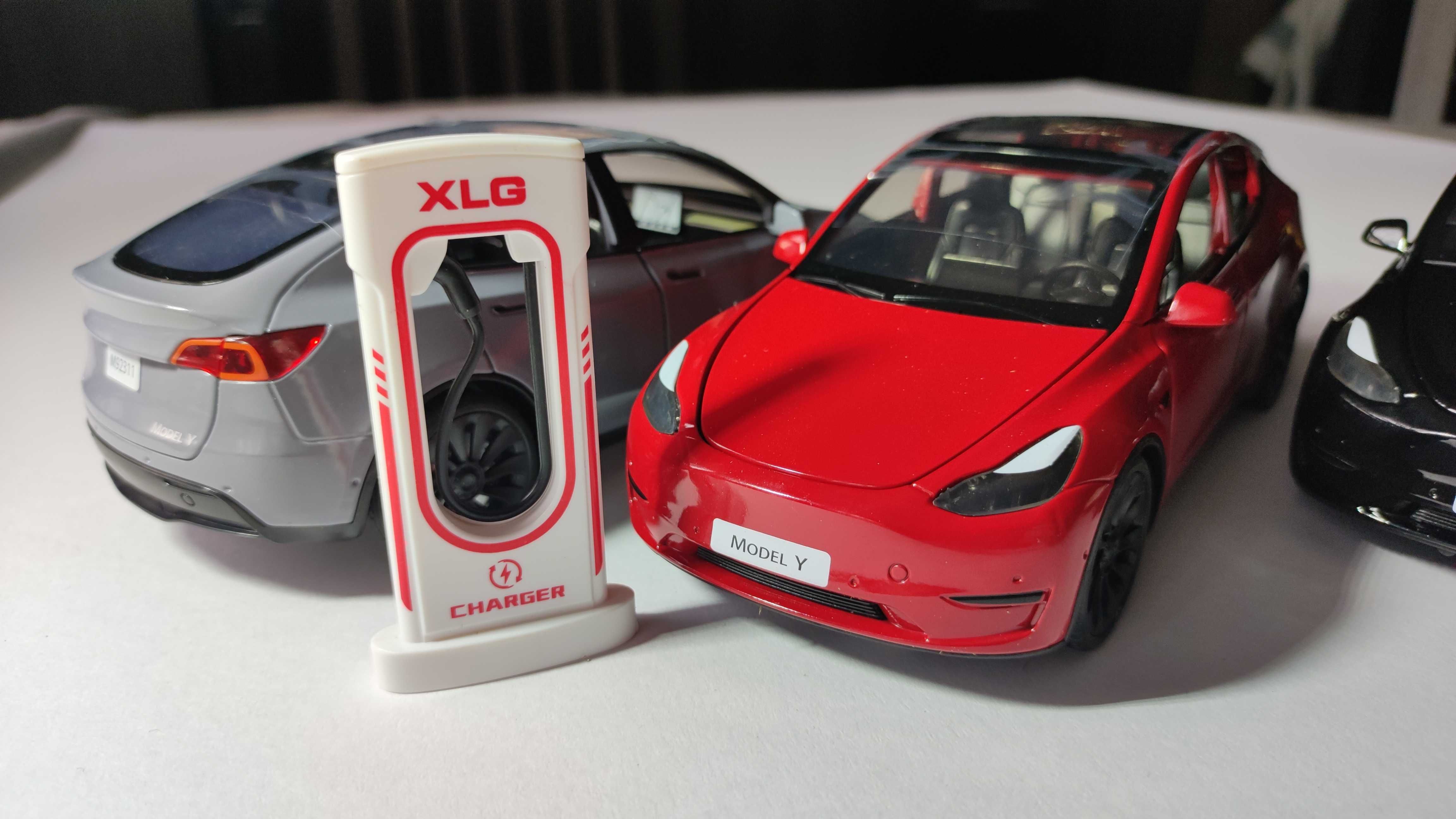 Метални колички Тесла (Tesla model Y) мащаб 1:24