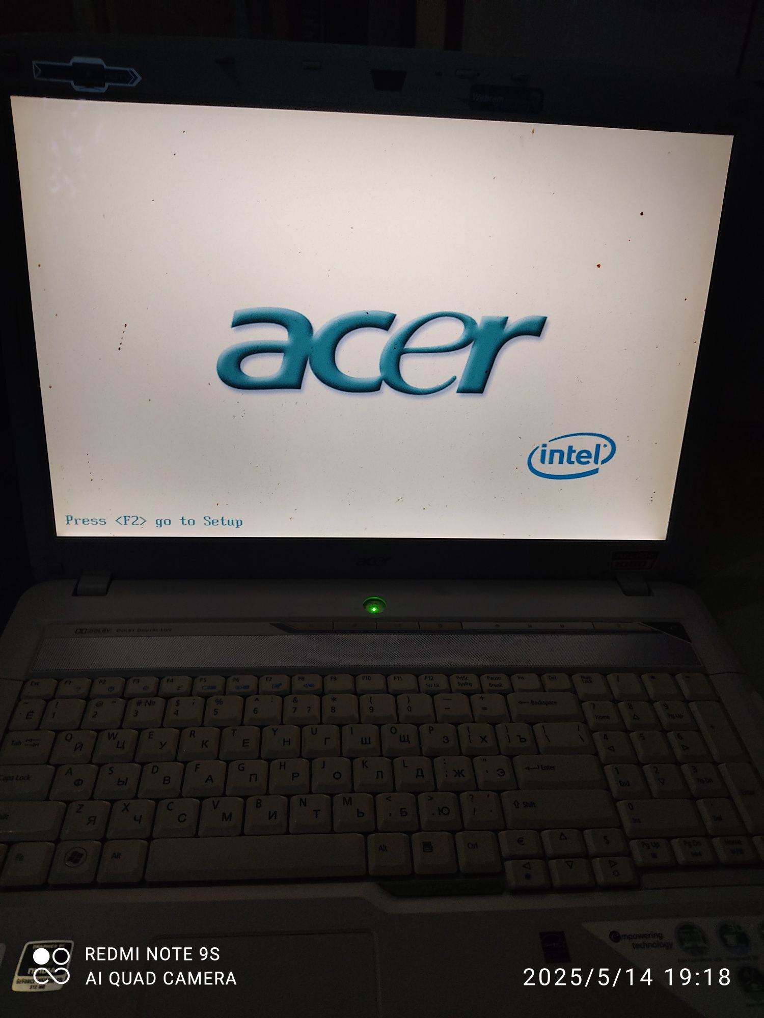 Ноутбук acer на запчасти
