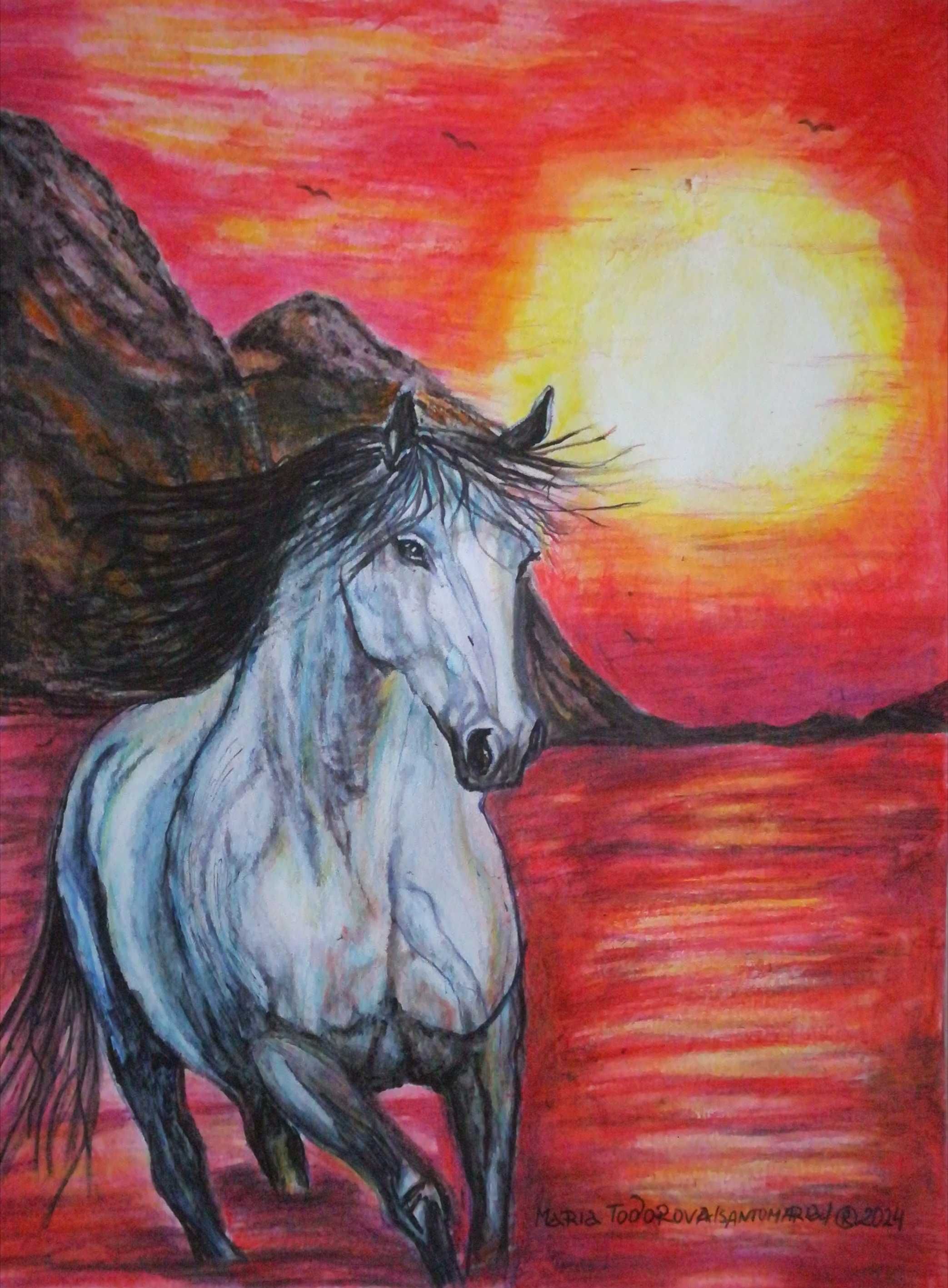 Картини с коне(молив)