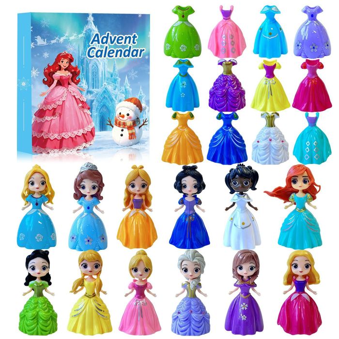 Адвент календарь новогодний для девочек принцессы