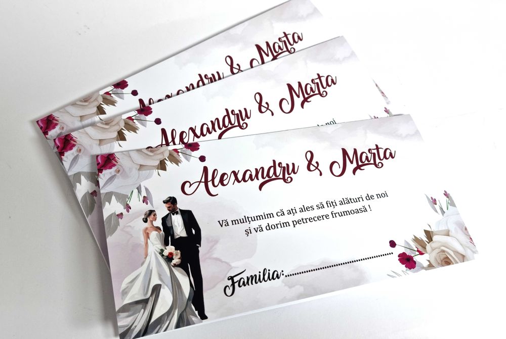 Invitatii nunta/botez/aniversari personalizate