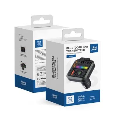 FM Bluetooth Предавател с QC3.0 & PD 20W
