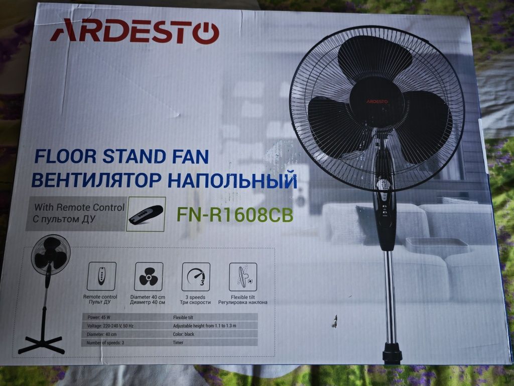 Вентилятор с пультом ARDESTO, новый