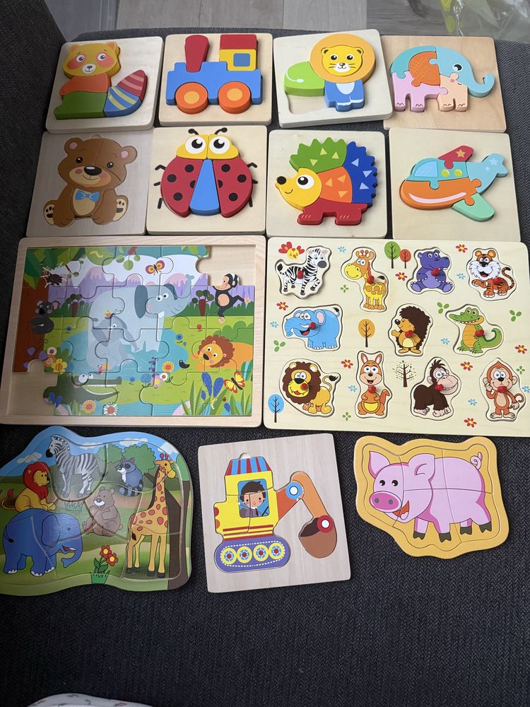 LOT Jucarii Lemn si Puzzeluri