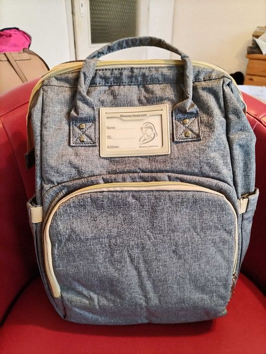 Бебешка раница с портативна кошара