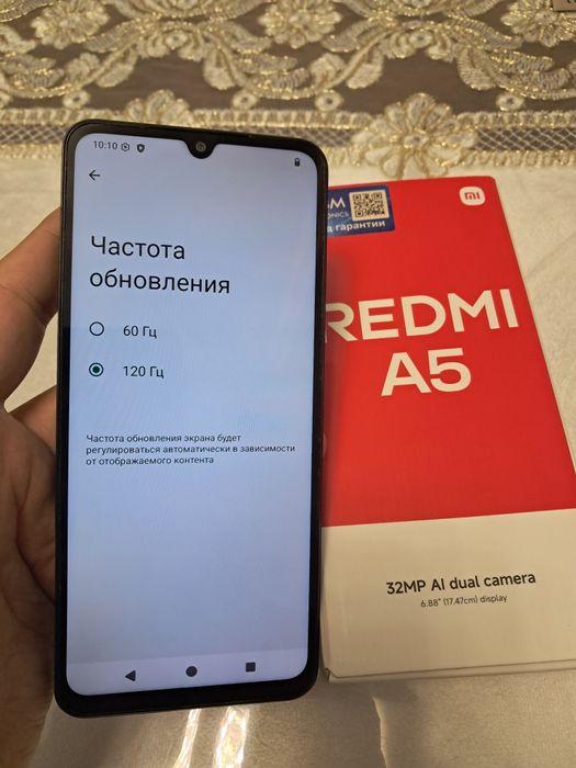 Xiaomi Redmi A5 64GB Black 2025 Karobka Sastayani Yaxshi 120gz Ekran