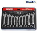 Къси звездогаечни ключове комплект 10части 10-19мм HAWEK