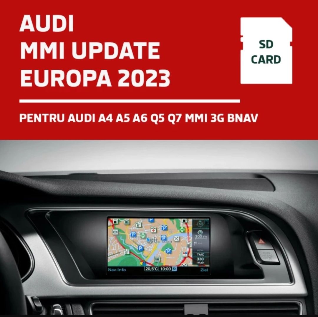 AUDI SD CARD Harti Navigatie MMI 3G BASIC (DVD) Europa + ROMANIA 2024