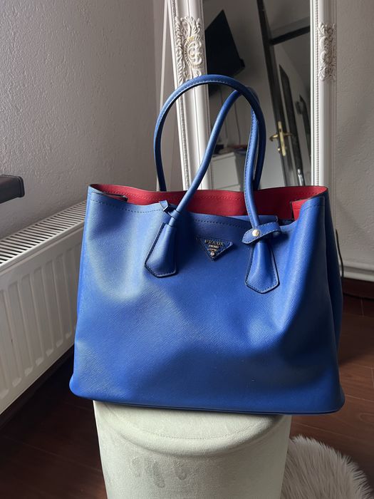 Geanta shopper/tote albastru intens.